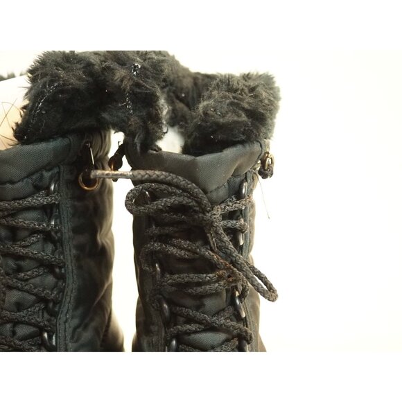 Sorel Black Felt Lined Black Faux Fur Snow Boots, Size 8 (US) - Picture 6 of 10